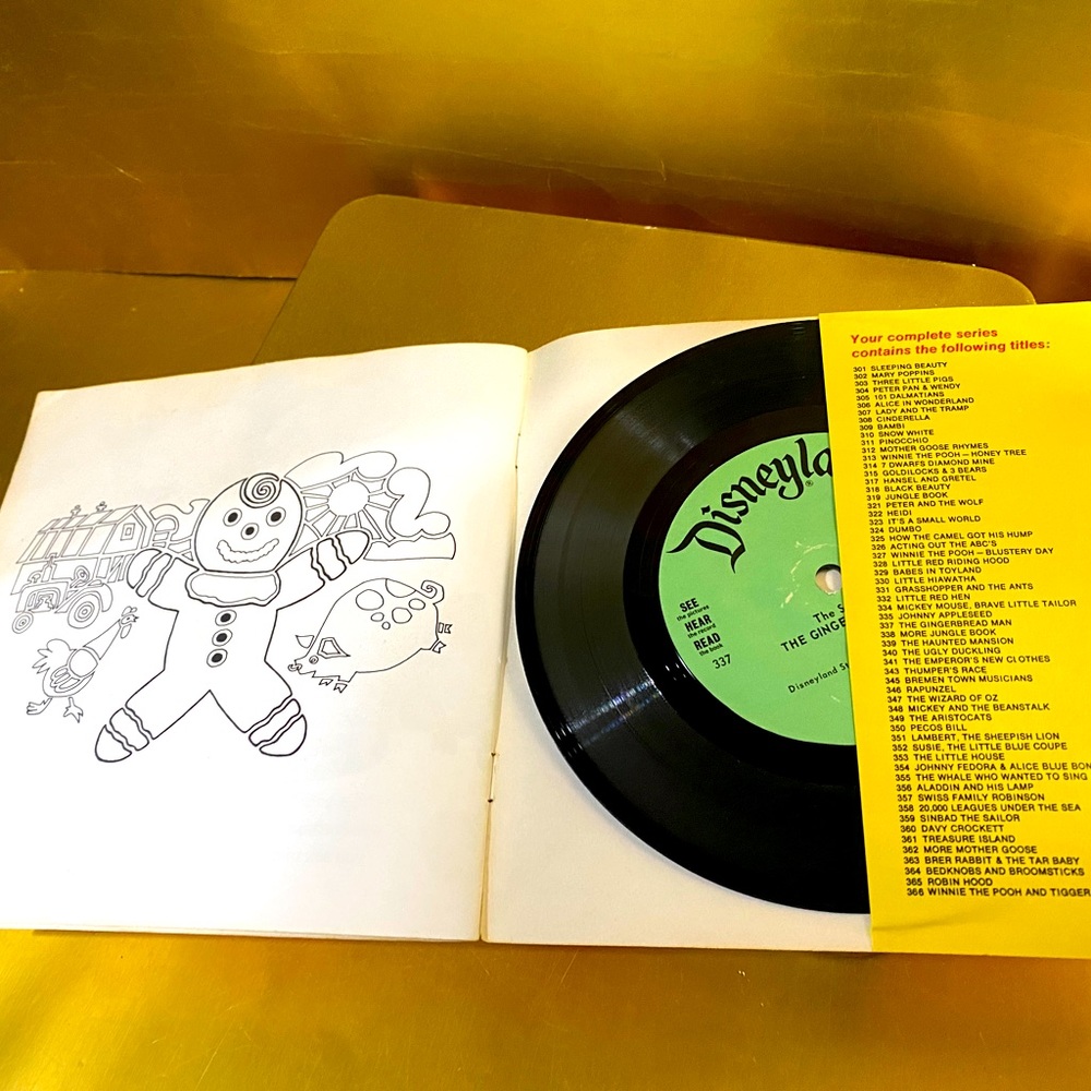 DISNEYLAND VTG 1966 VINYL RECORD & 24 PAGE BOOK THE STORY OF THE GINGERBREAD MAN - Picture 15 of 16